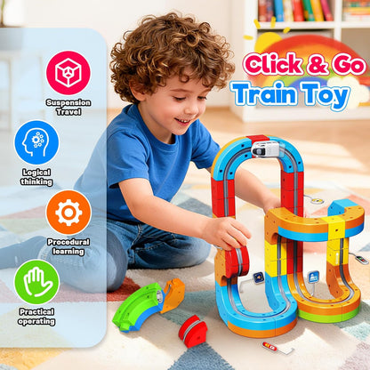 Magtribe™【Traffic Rail】Electric Train Set | 69-110 PCS | Klick