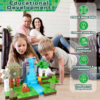 Magtribe™【Forest Life】Magnetic Building Blocks | 100-300 PCS | 0.8" | Village