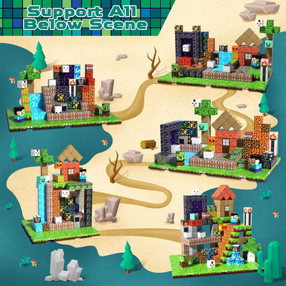 Magtribe™【Mining Cart】Magnetic Building Blocks | 150-200 PCS | 0.8" | Panel