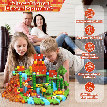 Magtribe™【Star Fortress】Magnetic Building Blocks | 200 PCS | 0.8" | Glowing