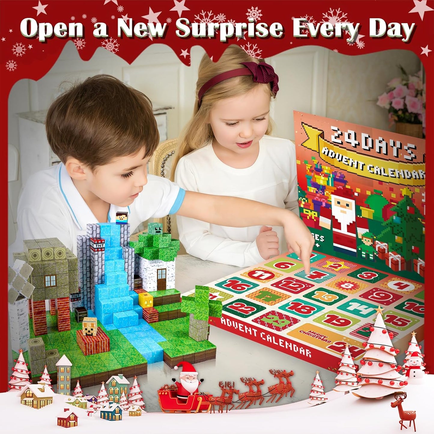 Magtribe™【Forest Life】Magnetic Building Blocks | 100 PCS | 0.8" | Calendar