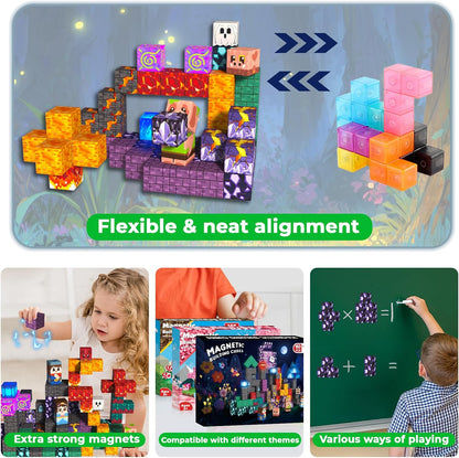 Magtribe™【Pigman Nest】Magnetic Building Blocks | 150 PCS | 0.8" | Glowing