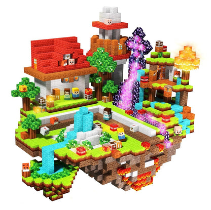 Magtribe™【Sky Island】Magnetic Building Blocks | 150 PCS | 0.8" | Glowing