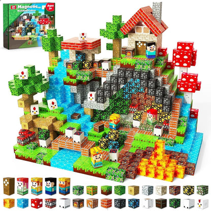 Magtribe™【Ore Cave】Magnetic Building Blocks | 200 PCS | 0.8" | Village