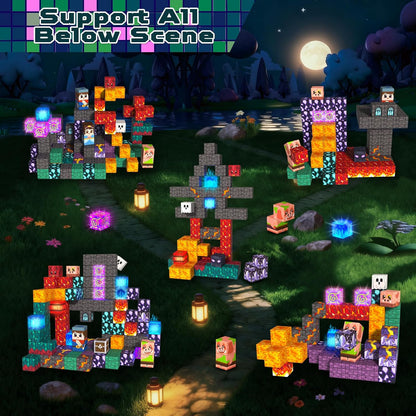 Magtribe™【Pigman Nest】Magnetic Building Blocks | 150 PCS | 0.8" | Glowing