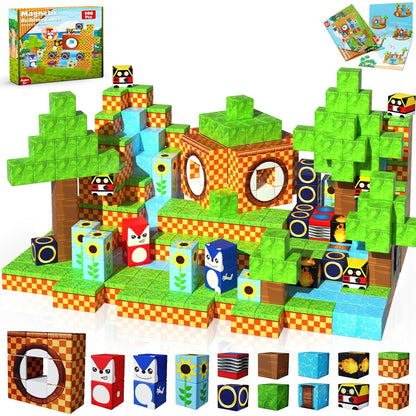 Magtribe™【Running Track】Magnetic Building Blocks | 100 PCS | 0.8" | Fiction