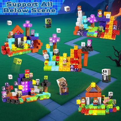Magtribe™【Zombie Land】Magnetic Building Blocks | 150 PCS | 0.8" | Glowing