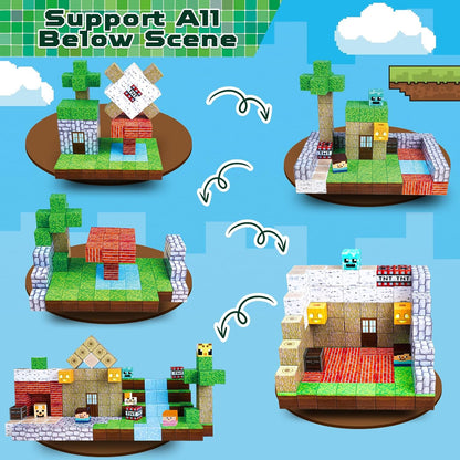 Magtribe™【Forest Life】Magnetic Building Blocks | 100-300 PCS | 0.8" | Village