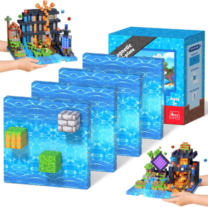 Magtribe™【Water Wave】Magnetic Building Blocks | 4-8 PCS | 4.0" | Panel