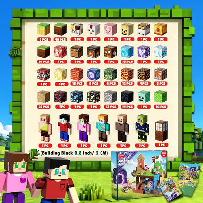 Magtribe™【Jungle Field】Magnetic Building Blocks | 160-464 PCS | 0.8" | Littleman