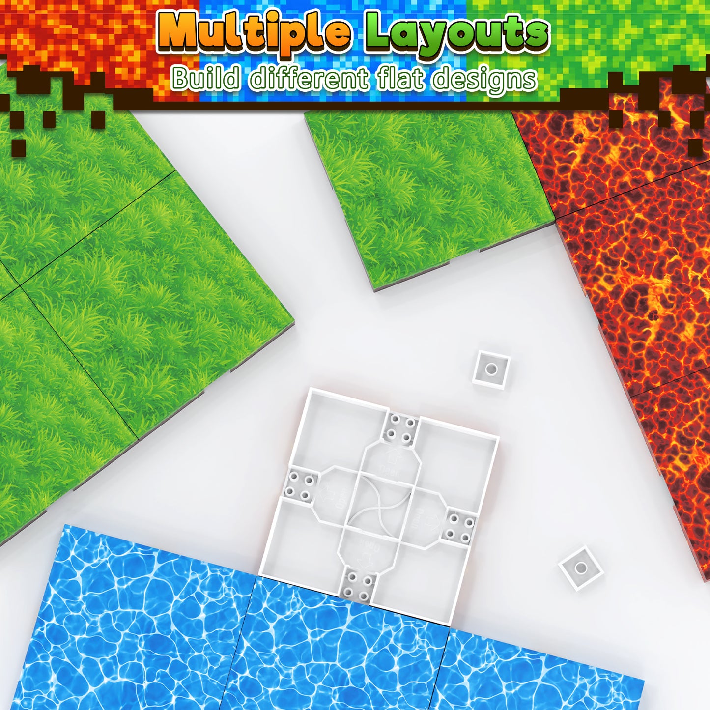 Magtribe™【Mix Element】Magnetic Building Blocks | 8 PCS | 4.0" | Panel