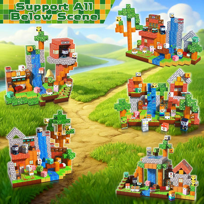 Magtribe™【Grassland Fun】Magnetic Building Blocks | 100-300 PCS | 0.8" | Village