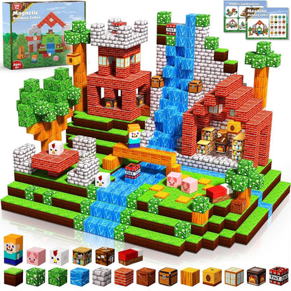 Magtribe™【Grassland Fun】Magnetic Building Blocks | 100-300 PCS | 0.8" | Village