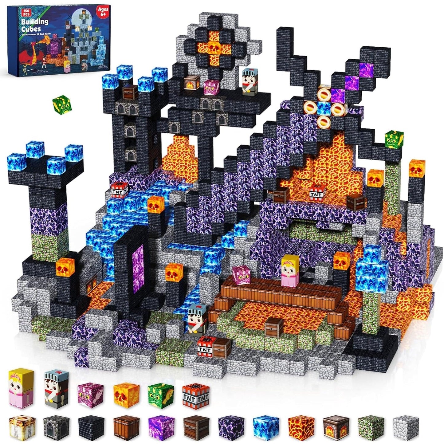 Magtribe™【Dark Realm】Magnetic Building Blocks | 100-150 PCS | 0.8" | Adventure