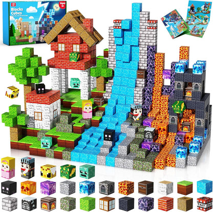Magtribe™【Grass x Dark】Magnetic Building Blocks | 150 PCS | 0.8" | Adventure