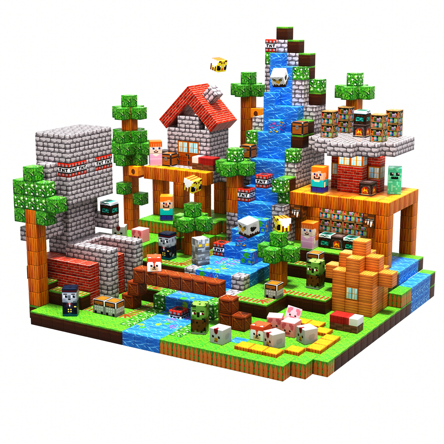 Magtribe™【Grassland Fun】Magnetic Building Blocks | 100-300 PCS | 0.8" | Village