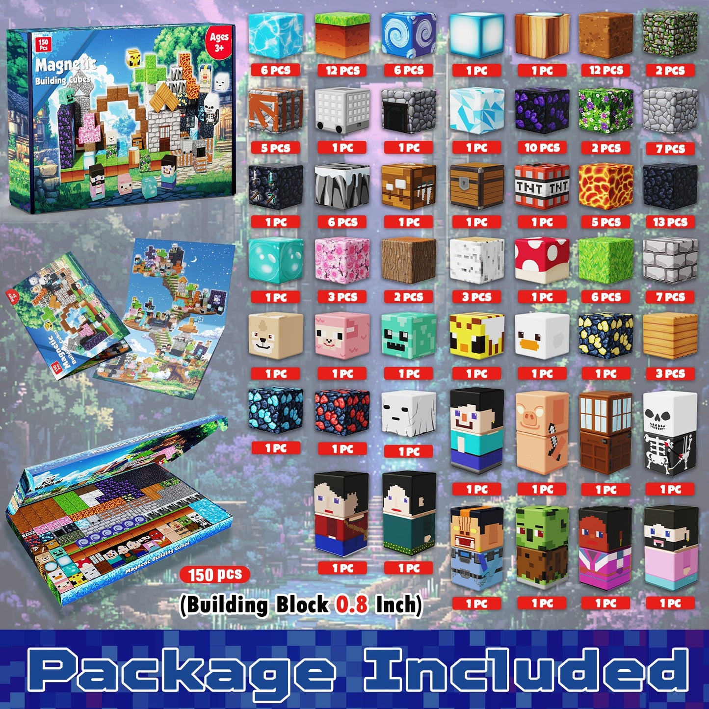 Magtribe™【Magic Portal】Magnetic Building Blocks | 150-300 PCS | 0.8" | Adventure