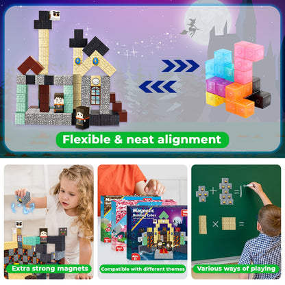 Magtribe™【Magic School】Magnetic Building Blocks | 100 PCS | 0.8" | Fiction