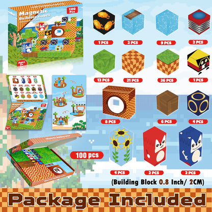 Magtribe™【Running Track】Magnetic Building Blocks | 100 PCS | 0.8" | Fiction