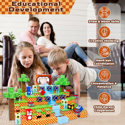 Magtribe™【Running Track】Magnetic Building Blocks | 100 PCS | 0.8" | Fiction