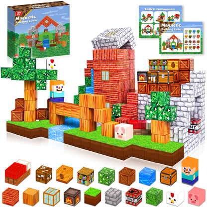 Magtribe™【Grassland Fun】Magnetic Building Blocks | 100-300 PCS | 0.8" | Village
