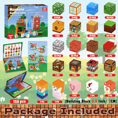 Magtribe™【Grassland Fun】Magnetic Building Blocks | 100-300 PCS | 0.8" | Village