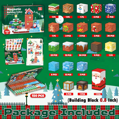 Magtribe™【Christmas Eve】Magnetic Building Blocks | 150 PCS | 0.8" | Village