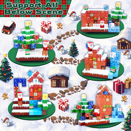 Magtribe™【Christmas Eve】Magnetic Building Blocks | 150 PCS | 0.8" | Village