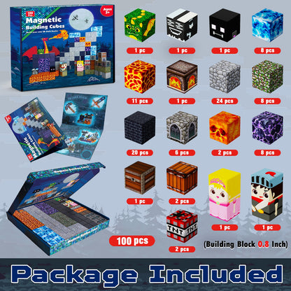 Magtribe™【Dark Realm】Magnetic Building Blocks | 100-150 PCS | 0.8" | Adventure