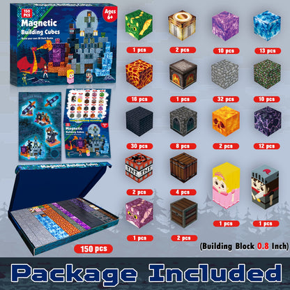 Magtribe™【Dark Realm】Magnetic Building Blocks | 100-150 PCS | 0.8" | Adventure