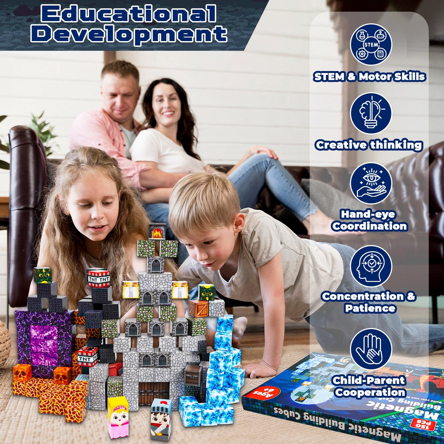 Magtribe™【Dark Realm】Magnetic Building Blocks | 100-150 PCS | 0.8" | Adventure