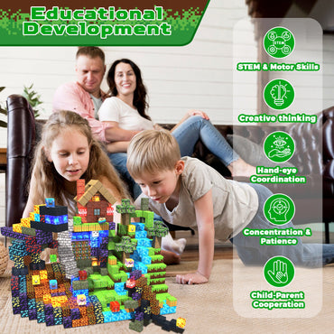 Magtribe™【Volcano Basin】Magnetic Building Blocks | 150-300 PCS | 0.8" | Glowing