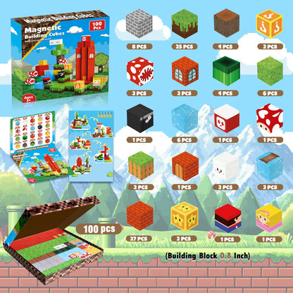Magtribe™【Gaming Time】Magnetic Building Blocks | 100-150 PCS | 0.8" | Fiction