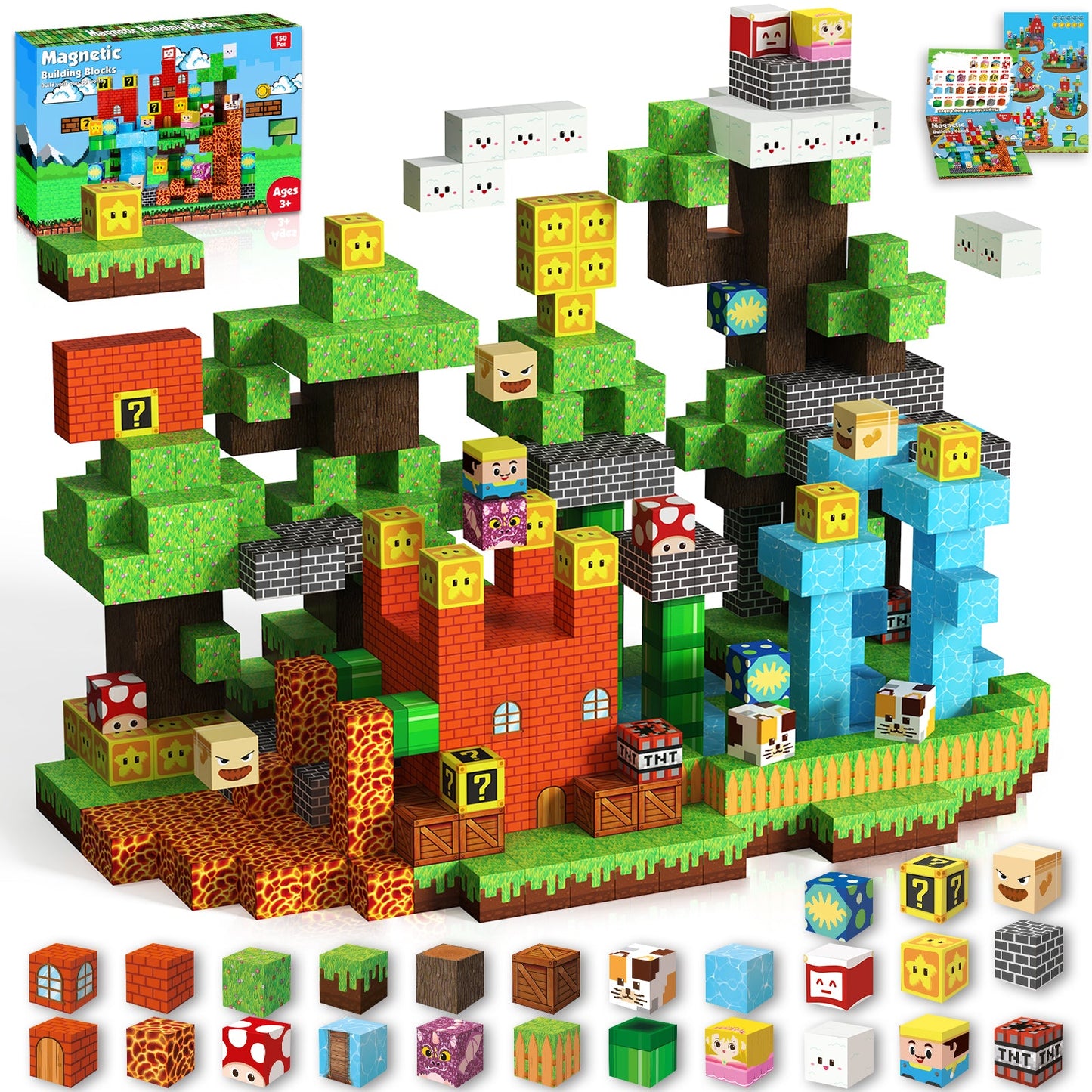 Magtribe™【Gaming Time】Magnetic Building Blocks | 100-150 PCS | 0.8" | Fiction