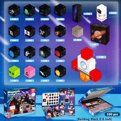Magtribe™【Infinite Universe】Magnetic Building Blocks | 100 PCS | 0.8" | Fiction