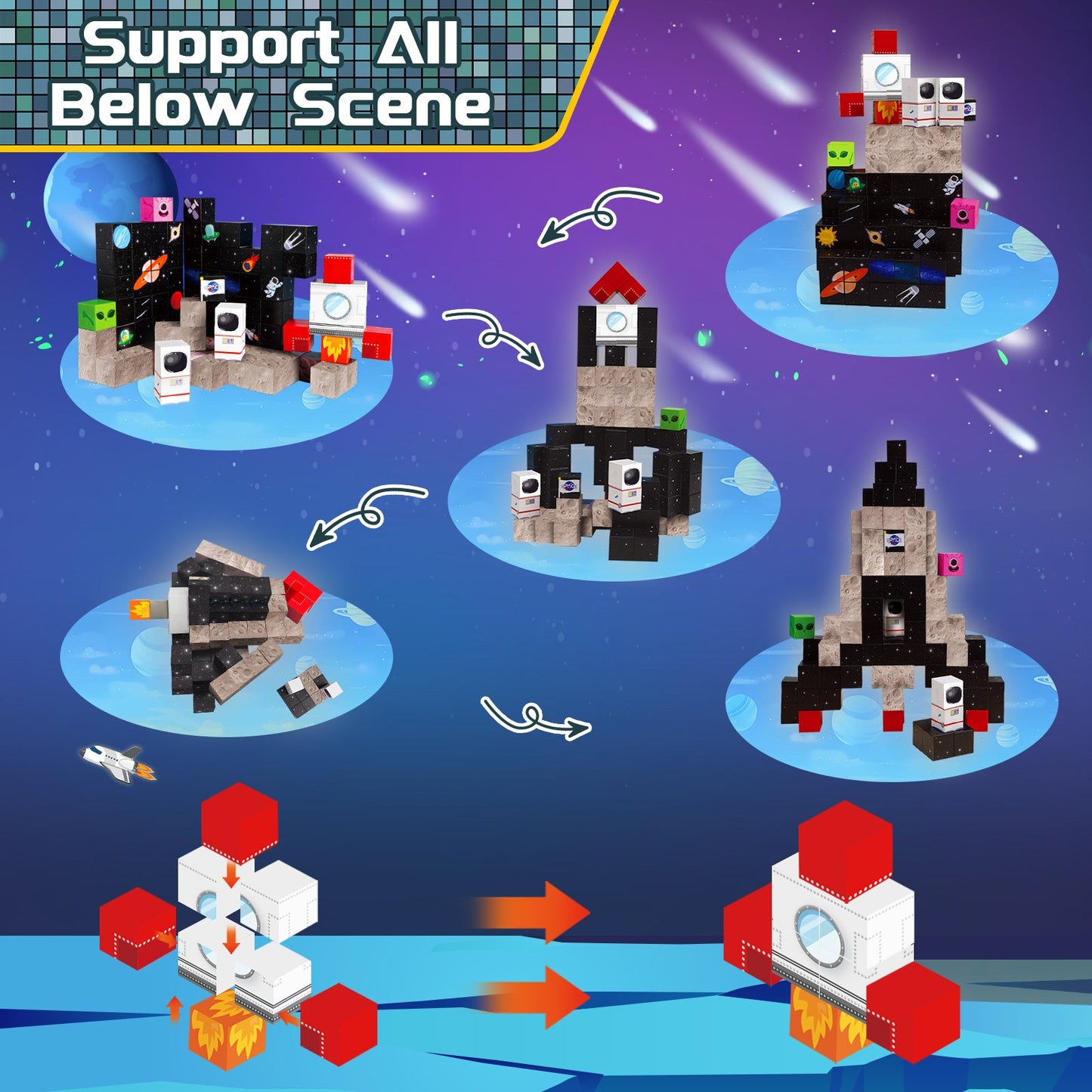 Magtribe™【Infinite Universe】Magnetic Building Blocks | 100 PCS | 0.8" | Fiction