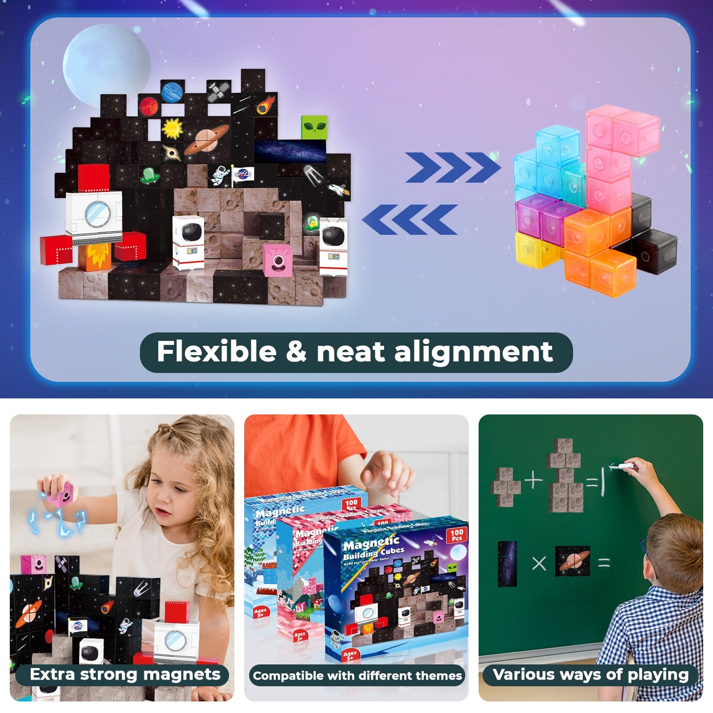 Magtribe™【Infinite Universe】Magnetic Building Blocks | 100 PCS | 0.8" | Fiction