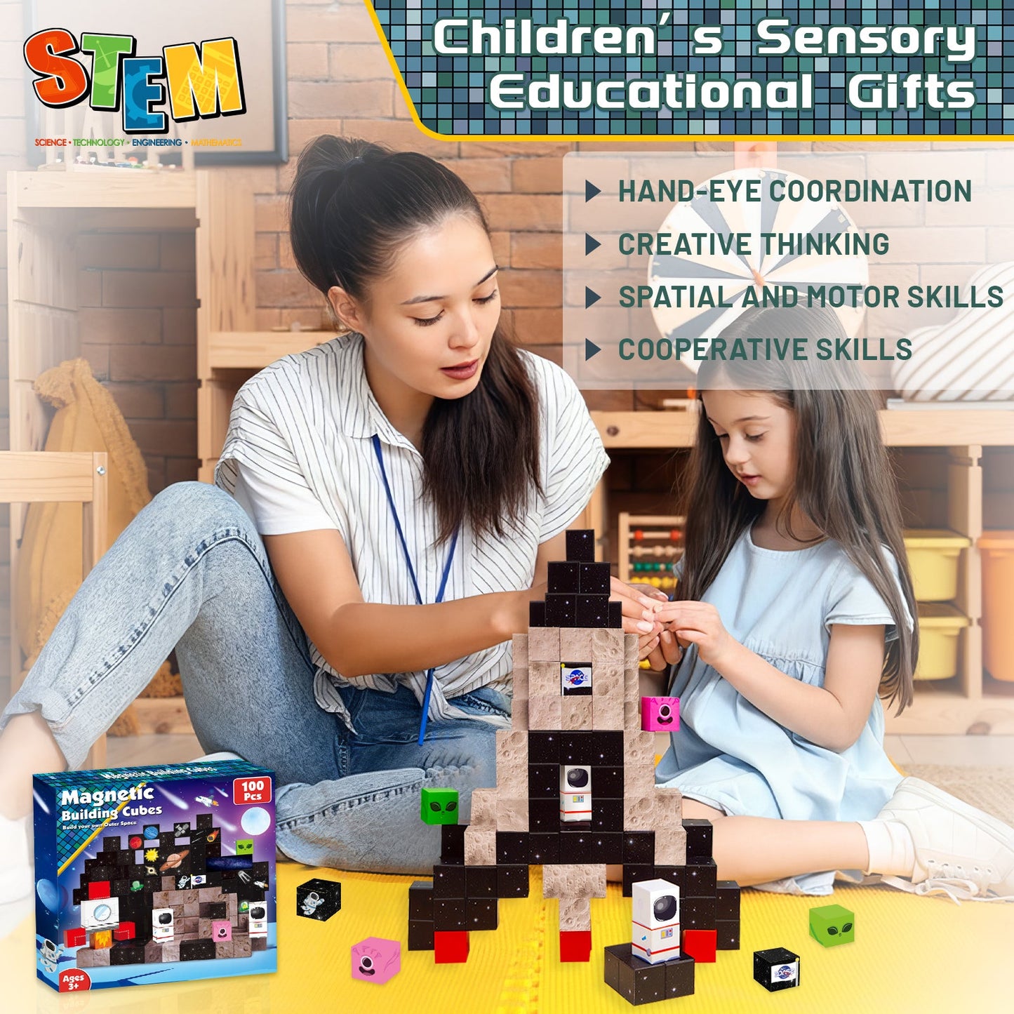 Magtribe™【Infinite Universe】Magnetic Building Blocks | 100 PCS | 0.8" | Fiction