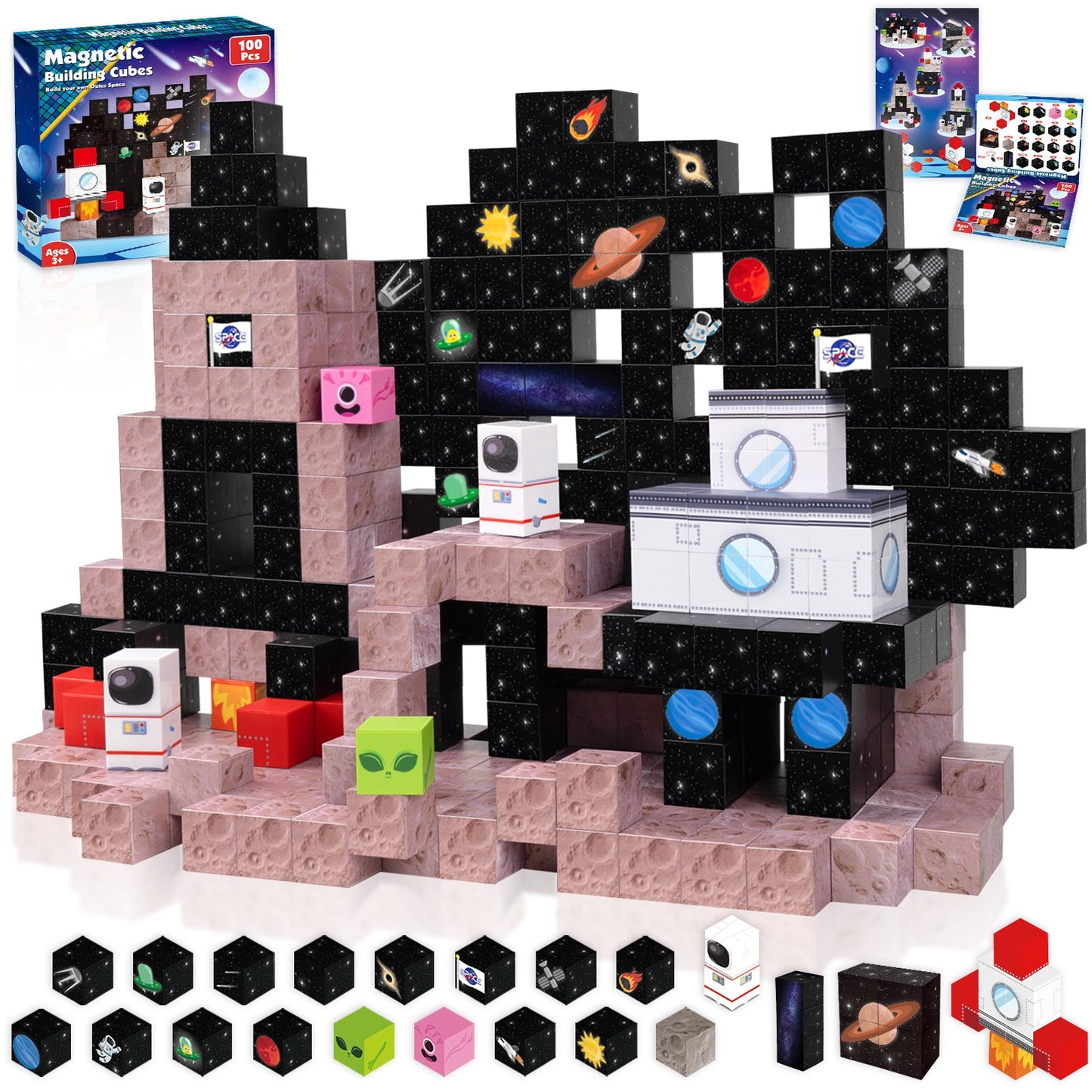 Magtribe™【Infinite Universe】Magnetic Building Blocks | 100 PCS | 0.8" | Fiction