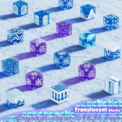 Magtribe™【Ice Valley】Magnetic Building Blocks | 45 PCS | 0.8" | Portable