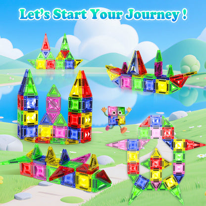Magtribe™【Symmetric Learning】Magnetic Building Blocks | 40 PCS | 1.5" | Tile