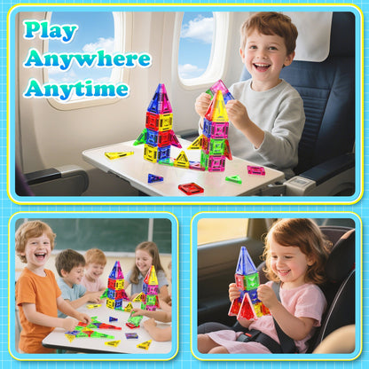 Magtribe™【Symmetric Learning】Magnetic Building Blocks | 40 PCS | 1.5" | Tile