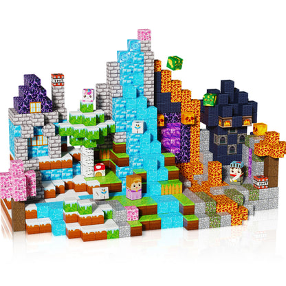 Magtribe™【Forest x Glacier x Dark】Magnetic Building Blocks | 150 PCS | 0.8" | Adventure