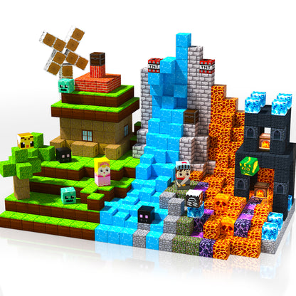 Magtribe™【Grass x Dark】Magnetic Building Blocks | 150 PCS | 0.8" | Adventure