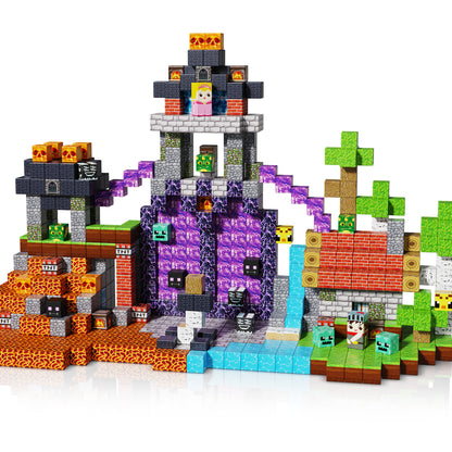 Magtribe™【Grass x Dark】Magnetic Building Blocks | 150 PCS | 0.8" | Adventure