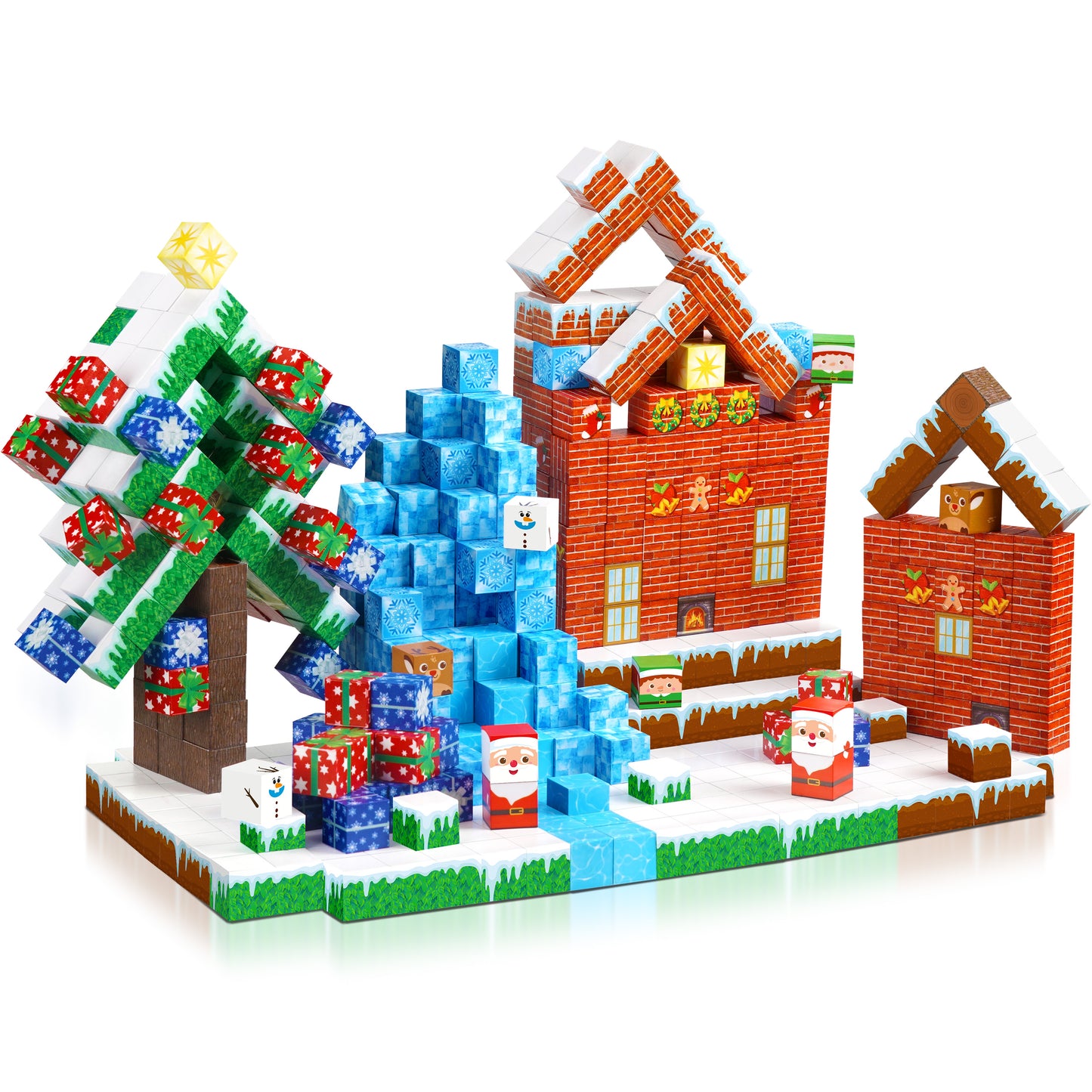 Magtribe™【Christmas Eve】Magnetic Building Blocks | 150 PCS | 0.8" | Village