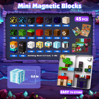Magtribe™【Magic x Forest】Magnetic Building Blocks | 45 PCS | 0.8" | Portable