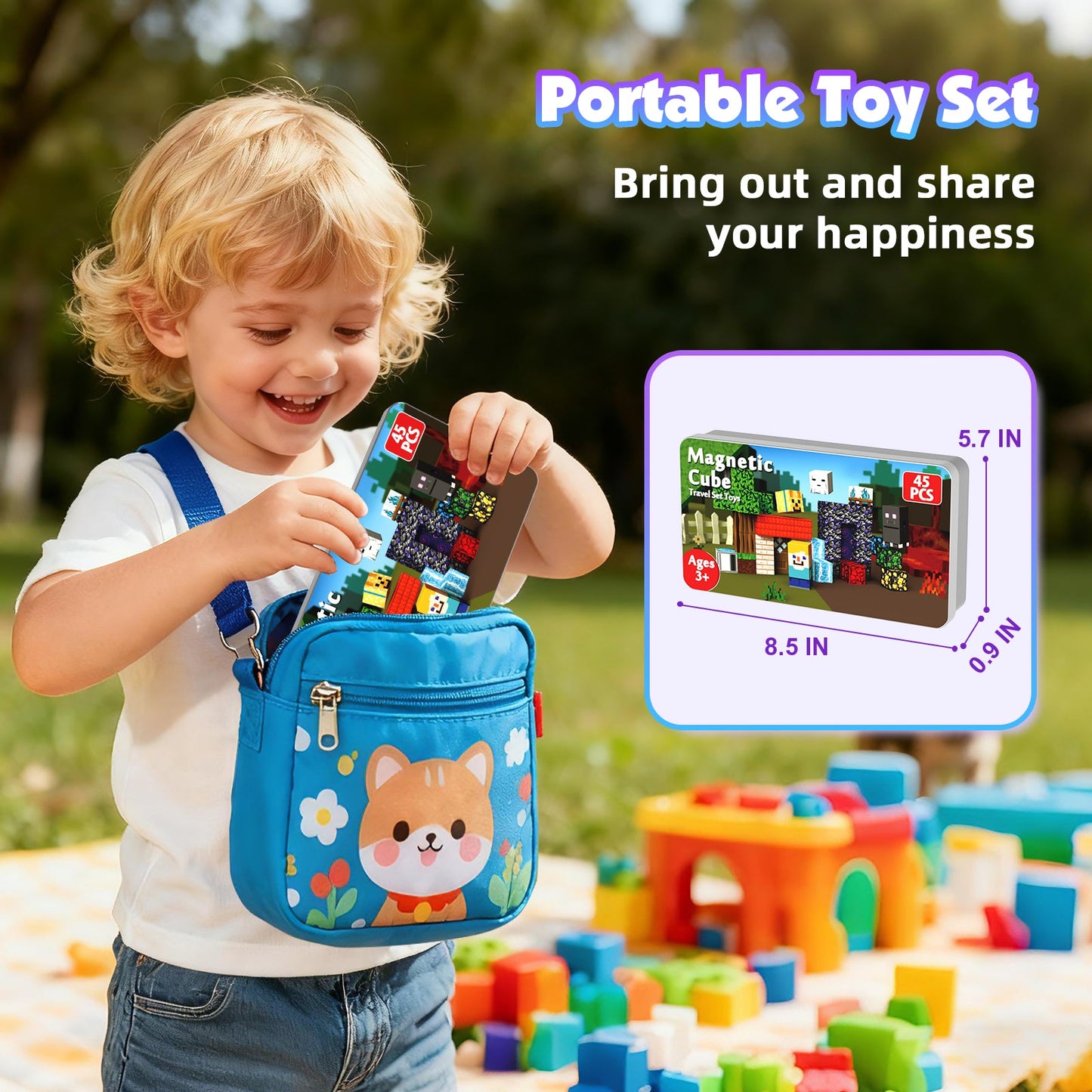 Magtribe™【Magic x Forest】Magnetic Building Blocks | 45 PCS | 0.8" | Portable