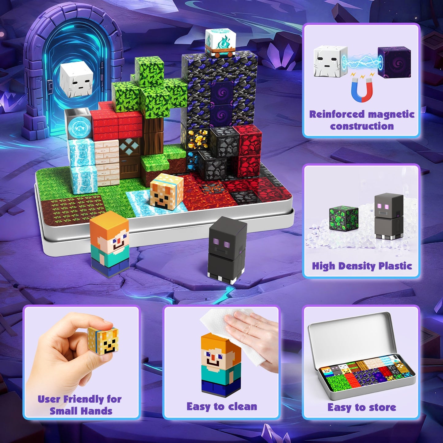 Magtribe™【Magic x Forest】Magnetic Building Blocks | 45 PCS | 0.8" | Portable