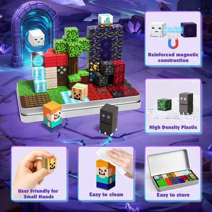 Magtribe™【Magic x Forest】Magnetic Building Blocks | 45 PCS | 0.8" | Portable